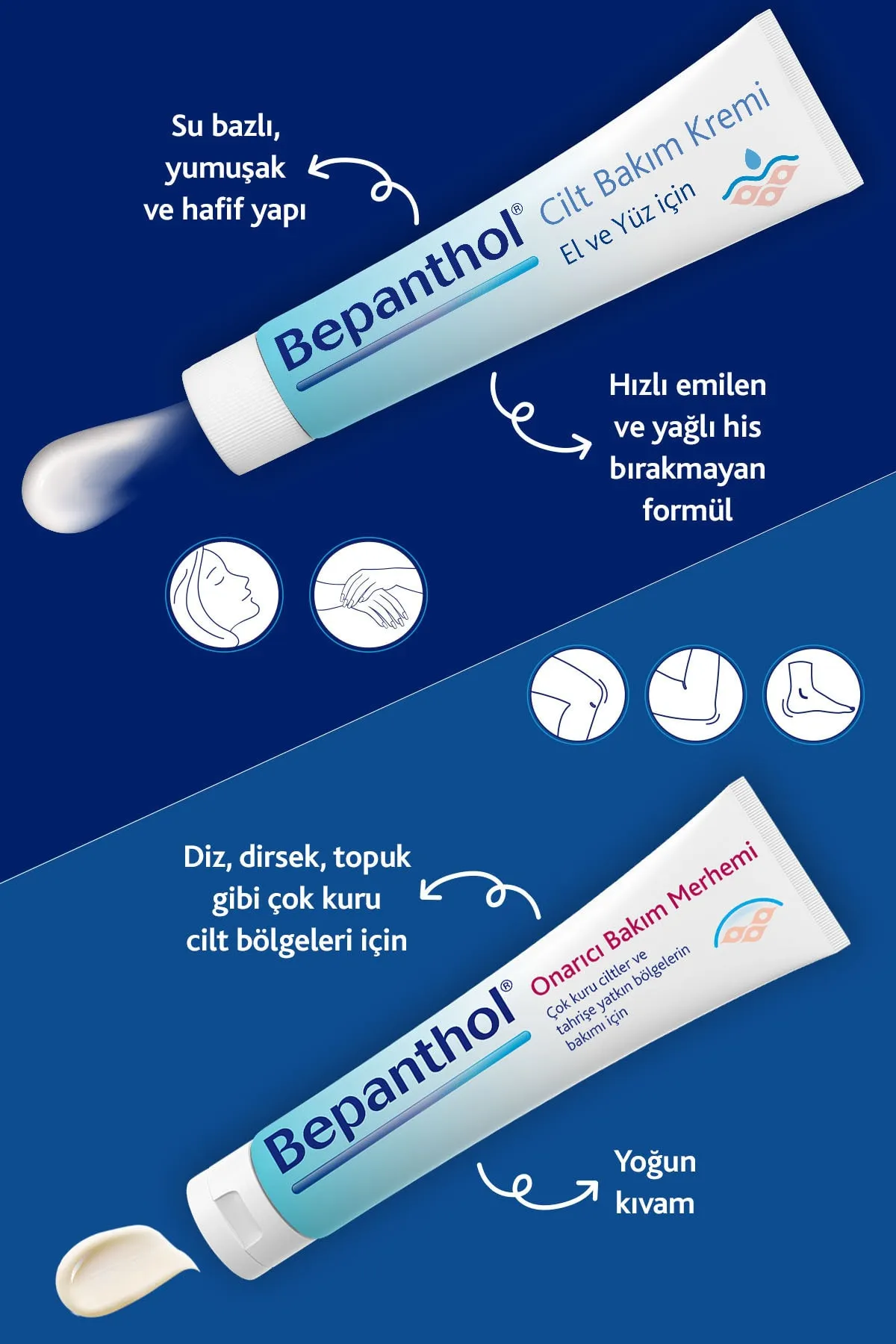 Bepanthol Derma Cilt Bakım Kremi 50 g + Onarıcı Bakım Merhemi 50 g Set - Thumbnail