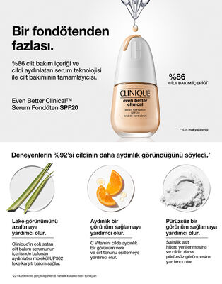 Clinique Even Better Clinical Serum Fondöten SPF 20 CN10 Alabaster - 5