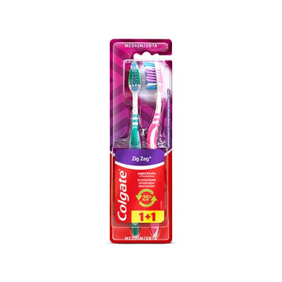 Colgate ZigZag Orta Diş Fırçası 1+1 - Colgate
