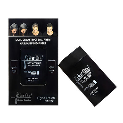 Color One Hair Building Fibers 50 gr -Açık Kahverengi