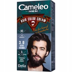 Delia Cosmetics - Delia Cosmetics Cameleo Hair Color For Men Erkek Saç Boyası 3.0 Dark Brown