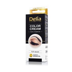 Delia Cosmetics - Delia Cosmetics Cream For Eyebrows 1.0 Black With Argan Oil