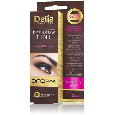 Delia Cosmetics Eyebrow Tint Gel 3.0 Dark Brown - 1