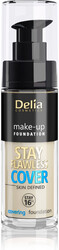 Delia Cosmetics Stay Flawless Cover Skin Defined Covering Fondöten 501 Porcelain - Delia Cosmetics