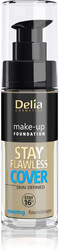 Delia Cosmetics - Delia Cosmetics Stay Flawless Cover Skin Defined Covering Fondöten 506 Coffe