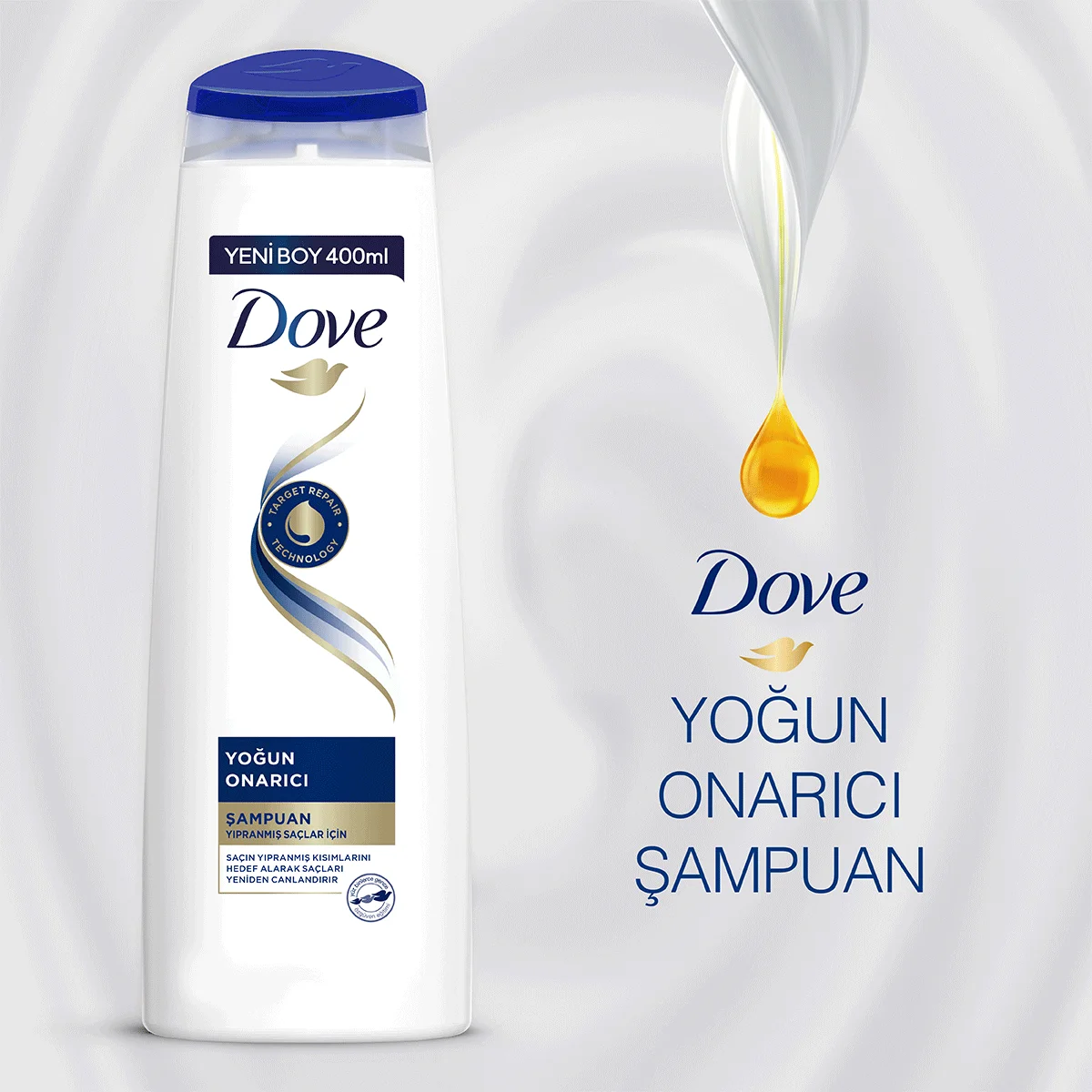 Dove Yoğun Onarıcı Şampuan 400 ml + Saç Kremi 200 ml - Thumbnail