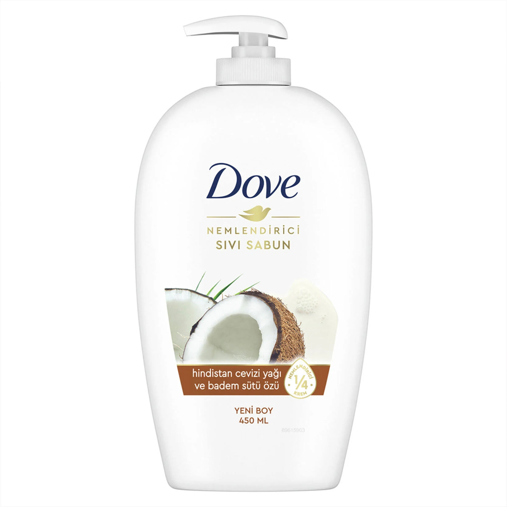 Dove Hindistan Cevizi Yağı Badem Sütü Özü Nemlendirici Sıvı Sabun 450 ml