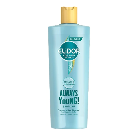 Elidor - Elidor Collagen Blends Onarıcı Yıpranma Karşıtıı Always Young Sülfatsız Şampuan 350 ml