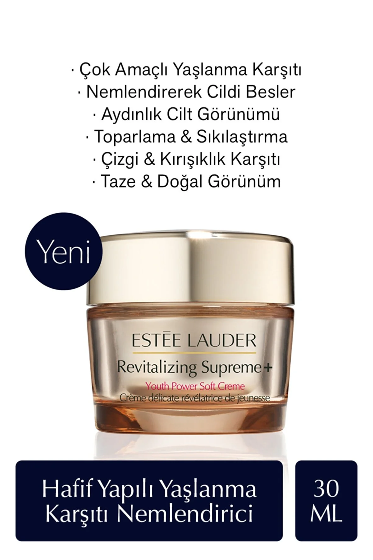 Estee Lauder Revitalizing Supreme+ Youth Power Soft Creme- Nemlendirici Krem 30 ml - Thumbnail