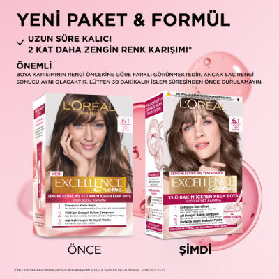 L'Oréal Paris Excellence Creme Saç Boyası 6.1 Küllü Açık Kahve - 2