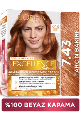 Loreal Paris Excellence Intense 7.43 Tarçın Bakır - 1