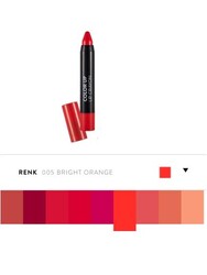 Flormar Color Up Lip Crayon Kalem Ruj 05 Bright Orange - 3