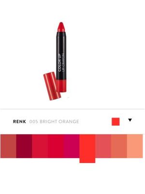 Flormar Color Up Lip Crayon Kalem Ruj 05 Bright Orange - 3