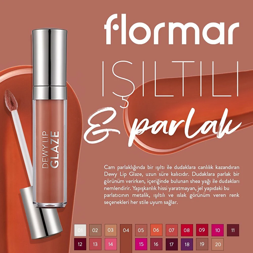 Flormar Dewy Lip Glaze Likit Ruj- 04 Undressed - Thumbnail