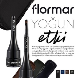 Flormar Gel Eyeliner 01 Gel Black - Thumbnail