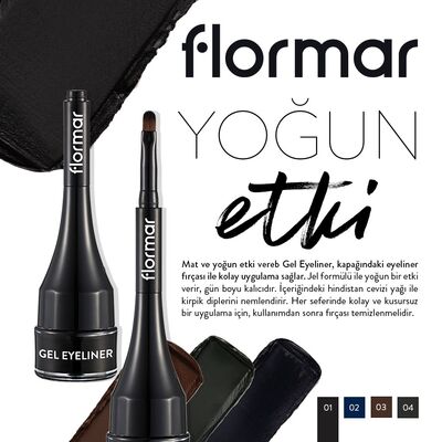 Flormar Gel Eyeliner 01 Gel Black - 3