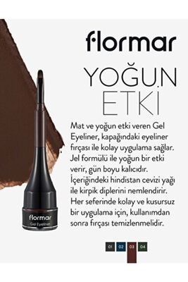 Flormar Gel Eyeliner 03 Bole Brown - 4