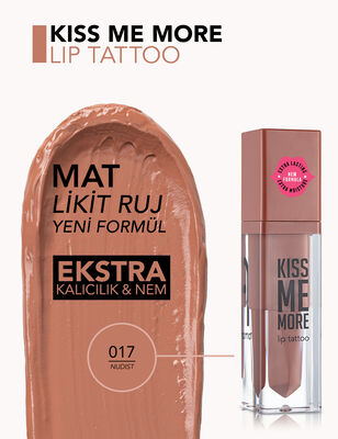 Flormar Kiss Me More Lip Tattoo - 017 Nudist - 2