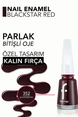 Flormar Oje 352 Blackstar Red - 2