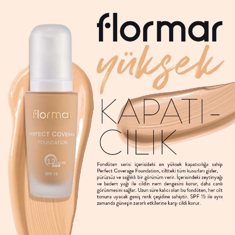 Flormar Perfect Coverage Foundation Fondöten 108 Honey - Thumbnail