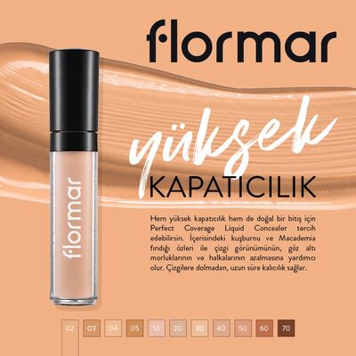Flormar Perfect Coverage Liquid Concealer Kapatıcı 002 Ivory