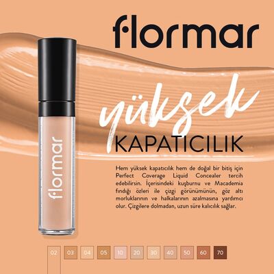 Flormar Perfect Coverage Liquid Concealer Kapatıcı 002 Ivory - 4