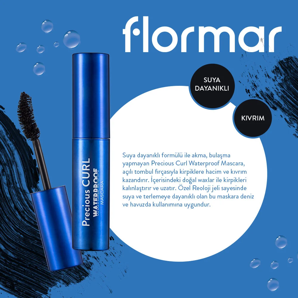 Flormar Precious Curl Waterproof Maskara - Thumbnail
