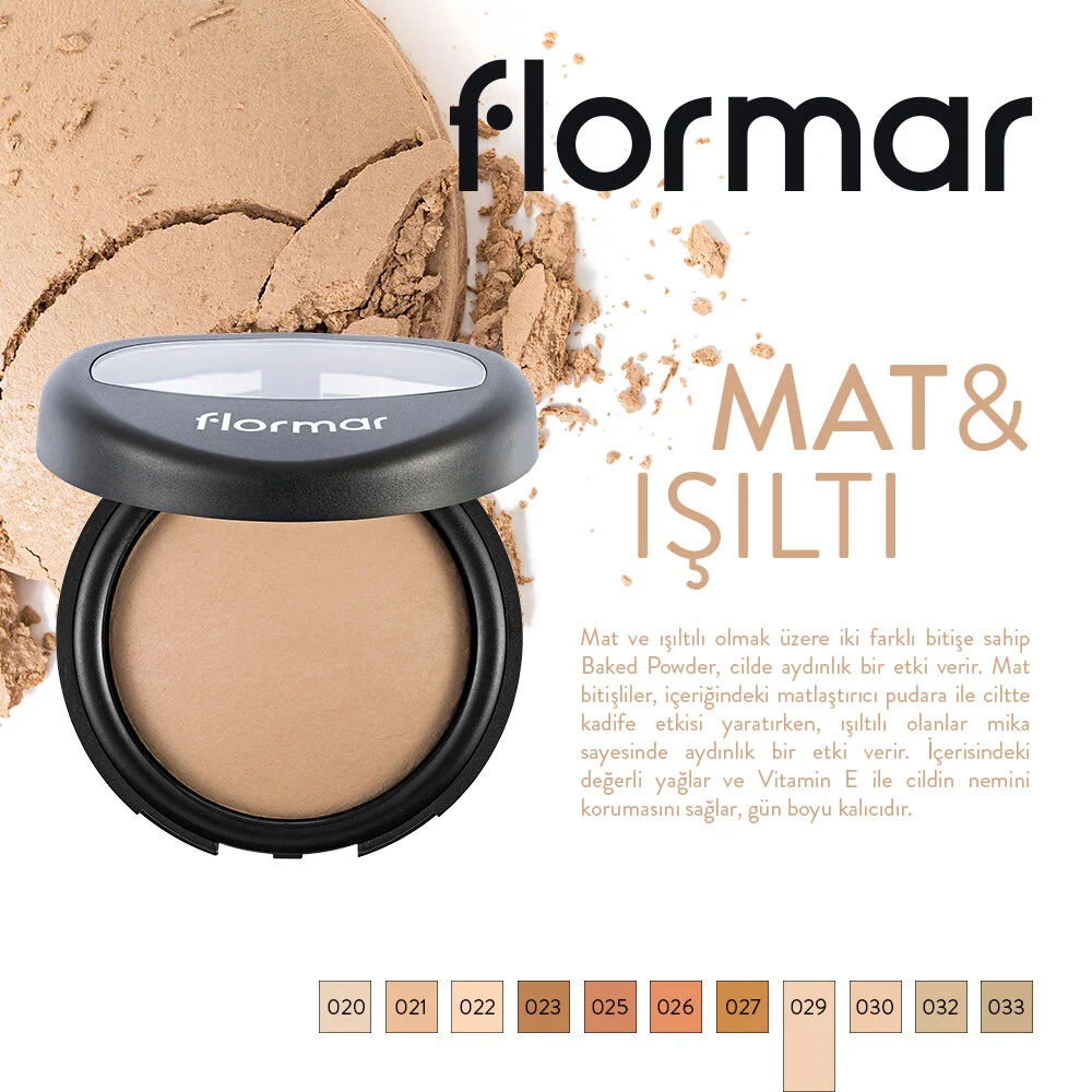 Flormar Baked Powder Pudra 29 Porcelain Ivory - 3