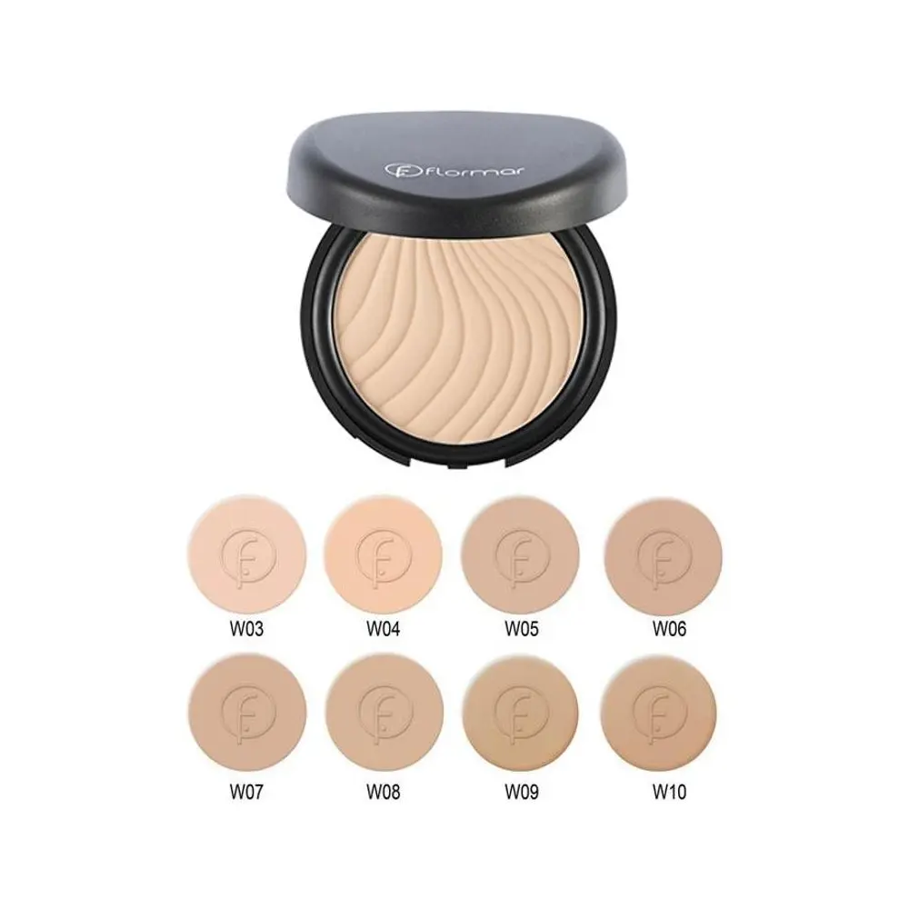 Flormar Wet&Dry Compact Powder Pudra W10 Apricot - Thumbnail