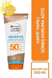 Garnier Ambre Solaire Sensitive Advanced Koruyucu Süt SPF50+ 200 ml - Thumbnail