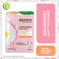 Garnier Nem Bombası Dinlendirici Kağıt Yüz Maskesi 28 gr - Garnier