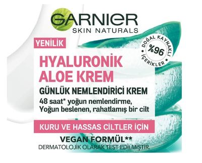 Garnier Hyaluronik Aloe Günlük Nemlendirici Krem 50 ml