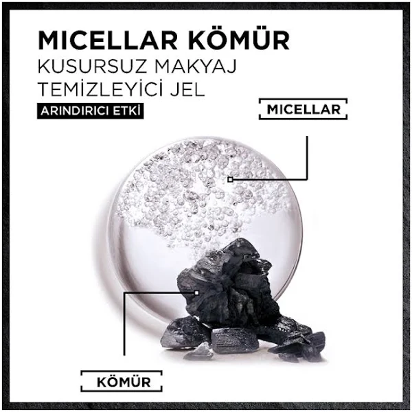 Garnier Micellar Kömür Kusursuz Makyaj Temizleyici Jel 400 ml - Thumbnail