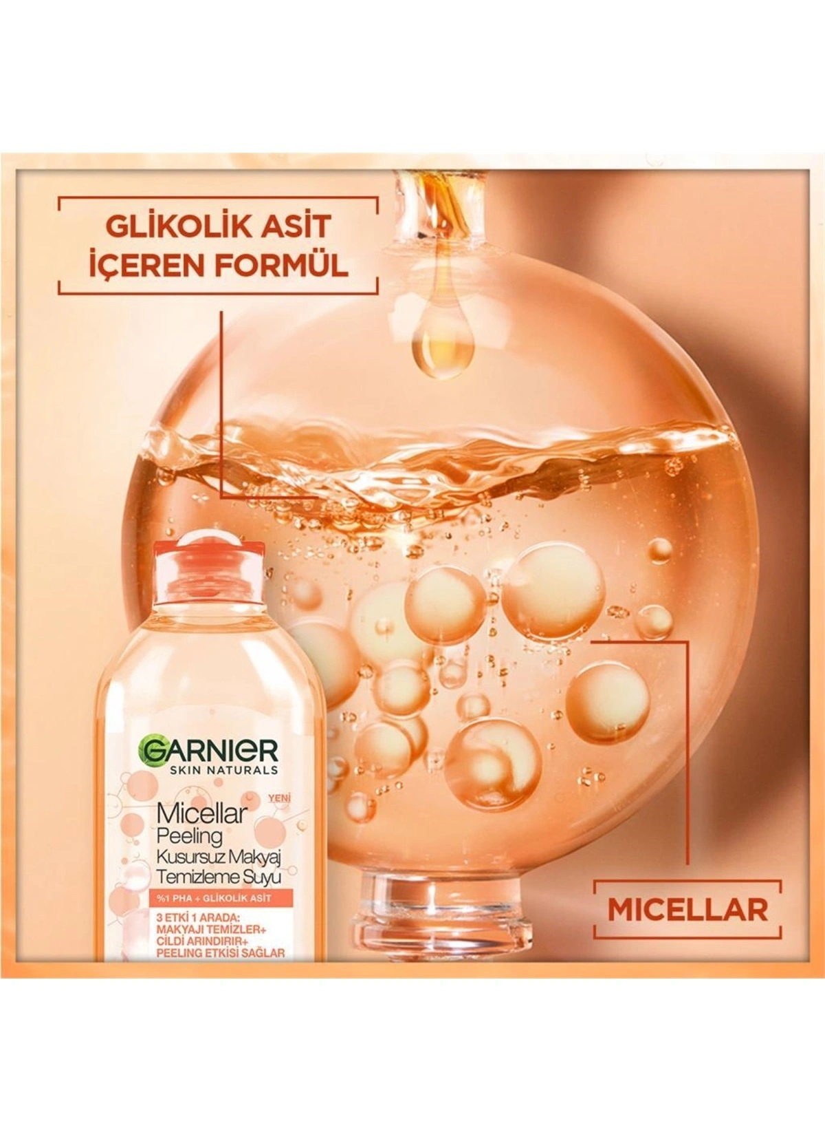 Garnier Micellar Peeling Kusursuz Makyaj Temizleme Suyu 400 ml - 2