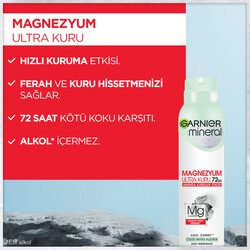 Garnier Mineral Magnezyum 72 Saat Sprey Deodorant 150 ml - 3
