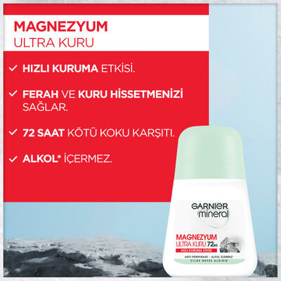 Garnier Magnezyum Roll-On Ultra Kuru 72 Saat 50 ml