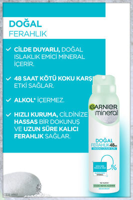 Garnier Mineral Doğal Ferahlık 48 Saat Spray Deodorant 150 ml