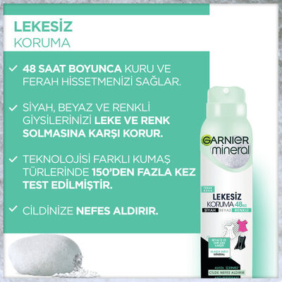 Garnier Mineral Lekesiz Koruma 48 Saat Ferah Koku Spray Deodorant 150 ml