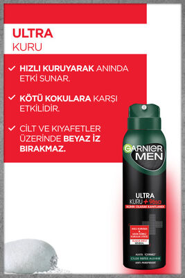 Garnier Men Ultra Kuru Deodorant Sprey 96 Saat 150 ml