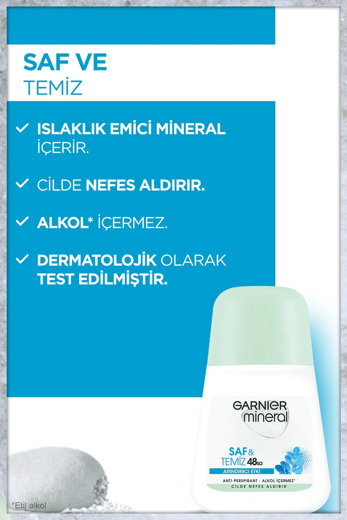 Garnier Mineral Saf&Temiz 48 Saat Roll-On 50 ml - 5