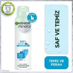 Garnier Mineral Saf&Temiz 48 Saat Sprey Deodorant 150 ml - Thumbnail