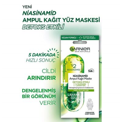 Garnier Niasinamid Detoks Etkili Ampul Kağıt Maske