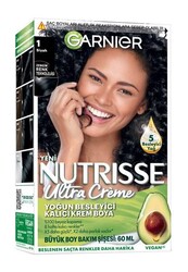 Garnier - Garnier Nutrisse Ultra Creme Saç Boyası 1 Siyah