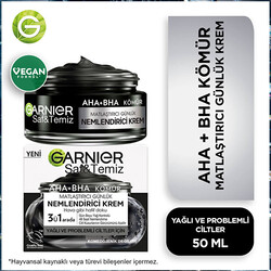 Garnier Saf Temiz AHA+BHA Kömür Matlaştırıcı Günlük Nemlendirici Krem 50 ml - Thumbnail