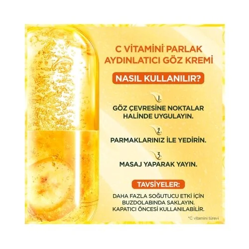 Garnier Skin Naturals C Vitamini Aydınlatıcı Göz Kremi 15 ml - Thumbnail