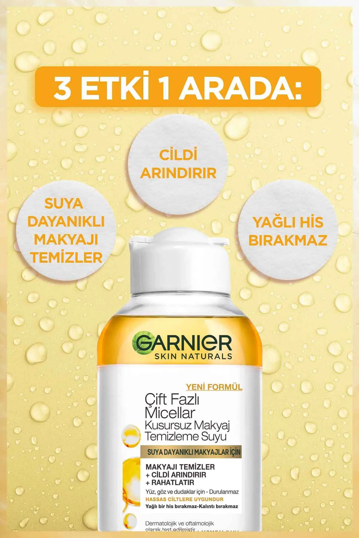 Garnier Çift Fazlı Micellar Kusursuz Makyaj Temizleme Suyu 100 ml - Thumbnail