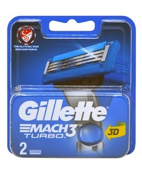 Gillette - Gillette Mach 3 Turbo Yedek Tıraş Bıçağı 2 Adet