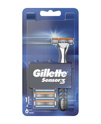 Gillette - Gillette Sensor Tıraş Makinesi Yedek 6 Bıçak