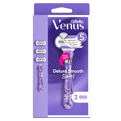 Gillette Venus Extra Smooth Swirl Kadın Tıraş Makinesi + 2 Bıçak