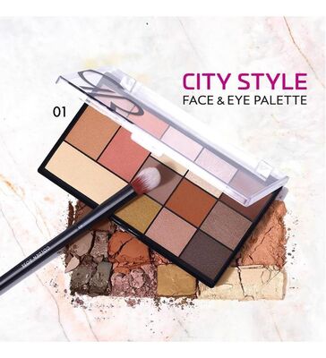 Golden Rose City Style Face&Eye Palette 01 Warm Nude - 2